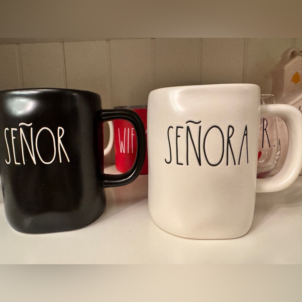 Rae Dunn Artisan Collection Black and White Mugs